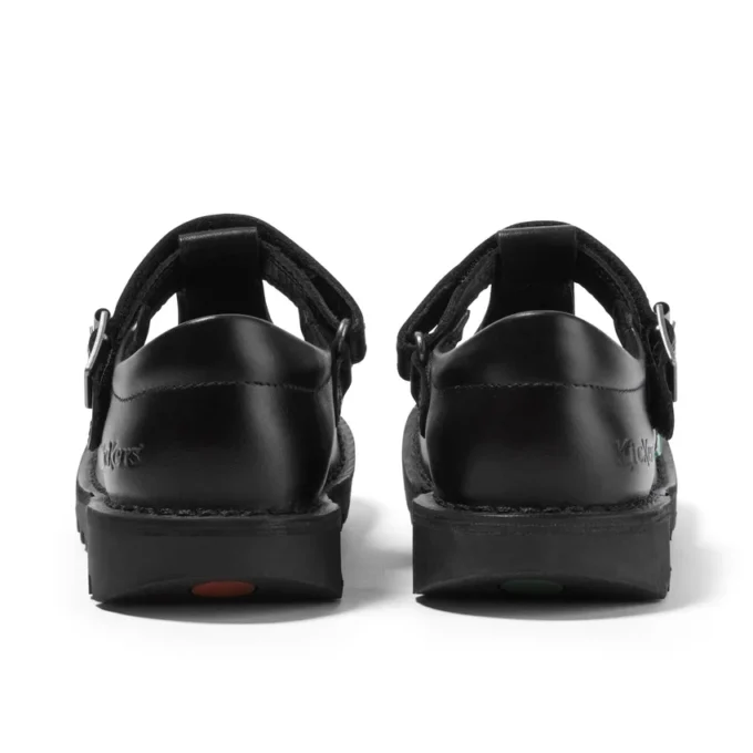 Kick T-Bar in pelle velour nera per ragazze Kick T-Bar in pelle velour nera per ragazze