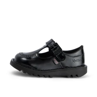 Kick T-Bar in pelle verniciata Vel, nero, per bambine