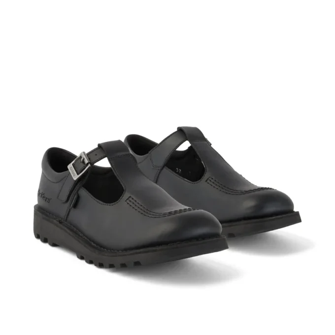 Kick T-Bar in similpelle nera per ragazze Kick T-Bar in similpelle nera per ragazze