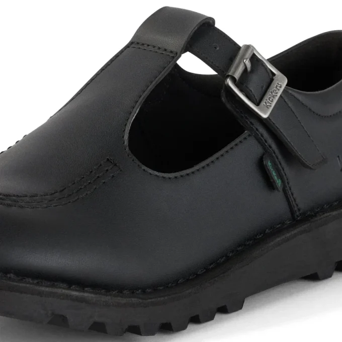 Kick T-Bar in similpelle nera per ragazze Kick T-Bar in similpelle nera per ragazze