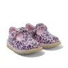 Kick T Bar in vernice leopardata rosa per bambine Kick T Bar in vernice leopardata rosa per bambine