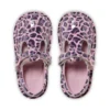 Kick T Bar in vernice leopardata rosa per bambine Kick T Bar in vernice leopardata rosa per bambine
