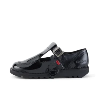 Kick T-Bar in vernice nera da donna