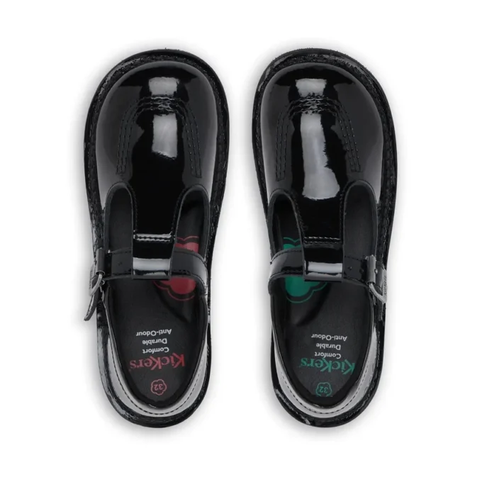 Kick T-Bar in vernice nera per ragazze Kick T-Bar in vernice nera per ragazze