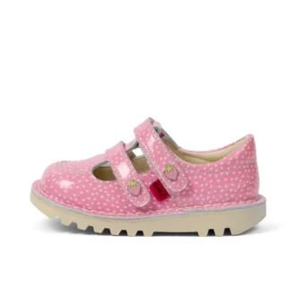 Kick T-Bar per neonati unisex in vernice rosa alla frutta