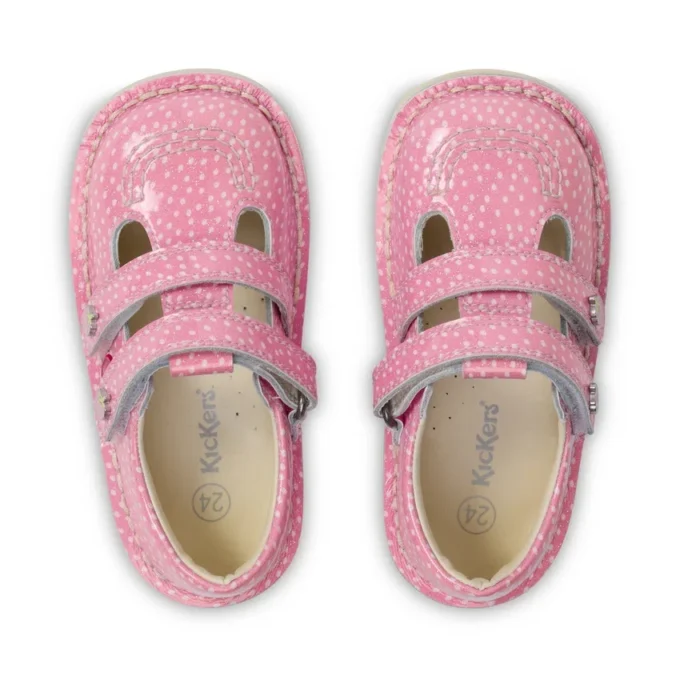 Kick T-Bar per neonati unisex in vernice rosa alla frutta Kick T-Bar per neonati unisex in vernice rosa alla frutta