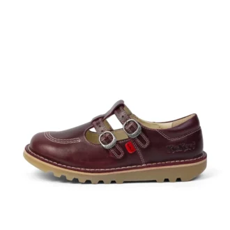 Kick T-Double in pelle rosso scuro da donna