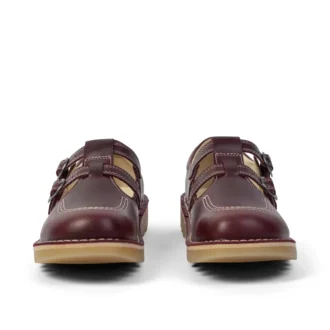 Kick T-Double in pelle rosso scuro da donna