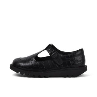 Kick Tbar Croc in pelle nera da donna