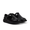 Kick Tbar Croc in pelle nera da donna Kick Tbar Croc in pelle nera da donna