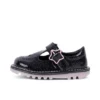 Kick Tbar Galactic in pelle nera per bambine Kick Tbar Galactic in pelle nera per bambine