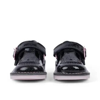 Kick Tbar Galactic in pelle nera per bambine