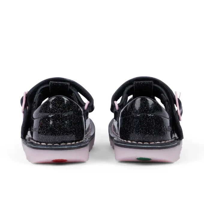 Kick Tbar Galactic in pelle nera per bambine Kick Tbar Galactic in pelle nera per bambine