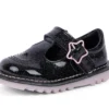 Kick Tbar Galactic in pelle nera per bambine Kick Tbar Galactic in pelle nera per bambine