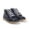 Kickers Junior Unisex Kick Hi Zip in pelle blu navy Kickers Junior Unisex Kick Hi Zip in pelle blu navy