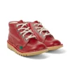 Kickers Junior Unisex Kick Hi Zip in pelle rosso