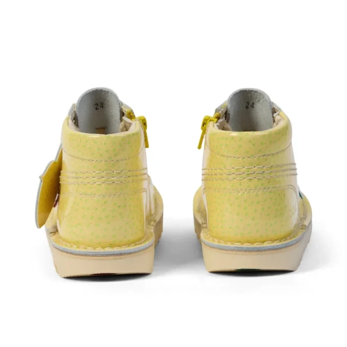 Kickers Kick Hi Fruit in vernice gialla unisex per neonati Kickers Kick Hi Fruit in vernice gialla unisex per neonati