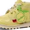 Kickers Kick Hi Fruit in vernice gialla unisex per neonati Kickers Kick Hi Fruit in vernice gialla unisex per neonati