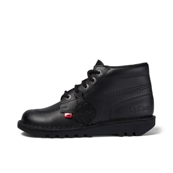 Kickers Kick Hi in pelle nero unisex per ragazzi Kickers Kick Hi in pelle nero unisex per ragazzi