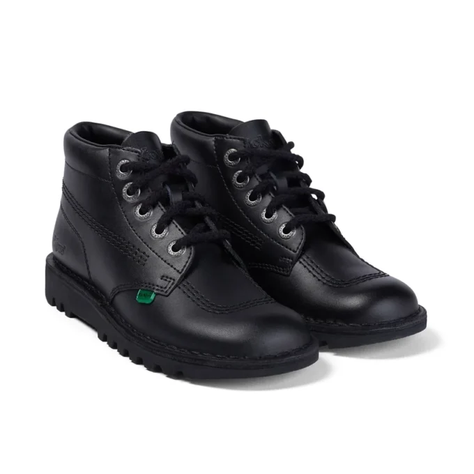Kickers Kick Hi in pelle nero unisex per ragazzi Kickers Kick Hi in pelle nero unisex per ragazzi