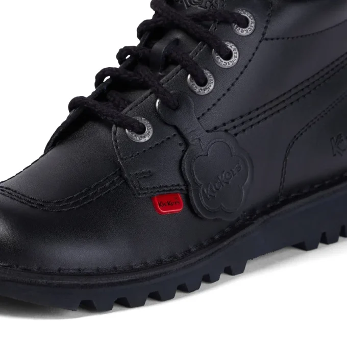 Kickers Kick Hi in pelle nero unisex per ragazzi Kickers Kick Hi in pelle nero unisex per ragazzi