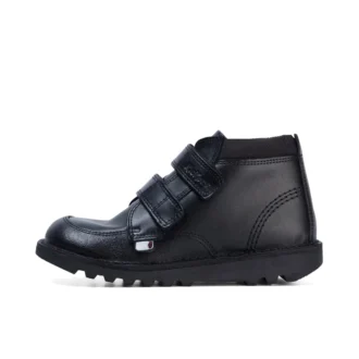Kickers Kick Hi Scuff in pelle nera per ragazzi