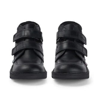 Kickers Kick Hi Scuff in pelle nera per ragazzi