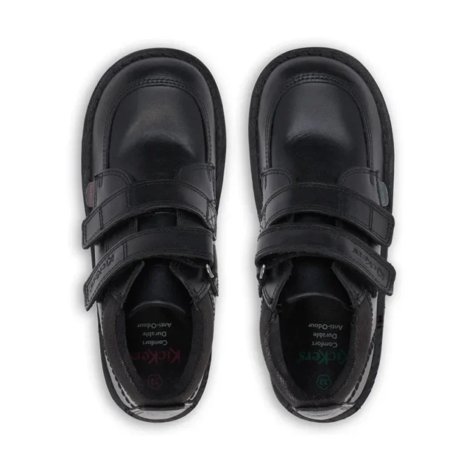 Kickers Kick Hi Scuff in pelle nera per ragazzi Kickers Kick Hi Scuff in pelle nera per ragazzi