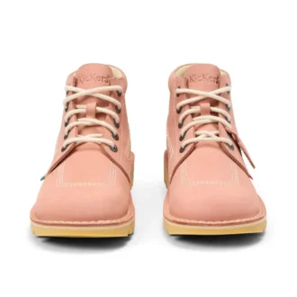 Kickers Kick Hi Unisex per adulti in nabuk rosa chiaro