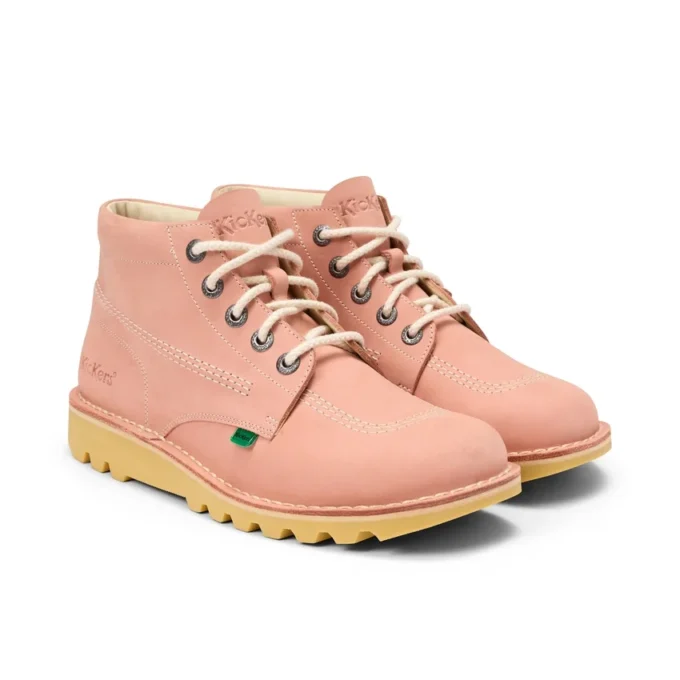 Kickers Kick Hi Unisex per adulti in nabuk rosa chiaro Kickers Kick Hi Unisex per adulti in nabuk rosa chiaro
