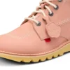 Kickers Kick Hi Unisex per adulti in nabuk rosa chiaro Kickers Kick Hi Unisex per adulti in nabuk rosa chiaro