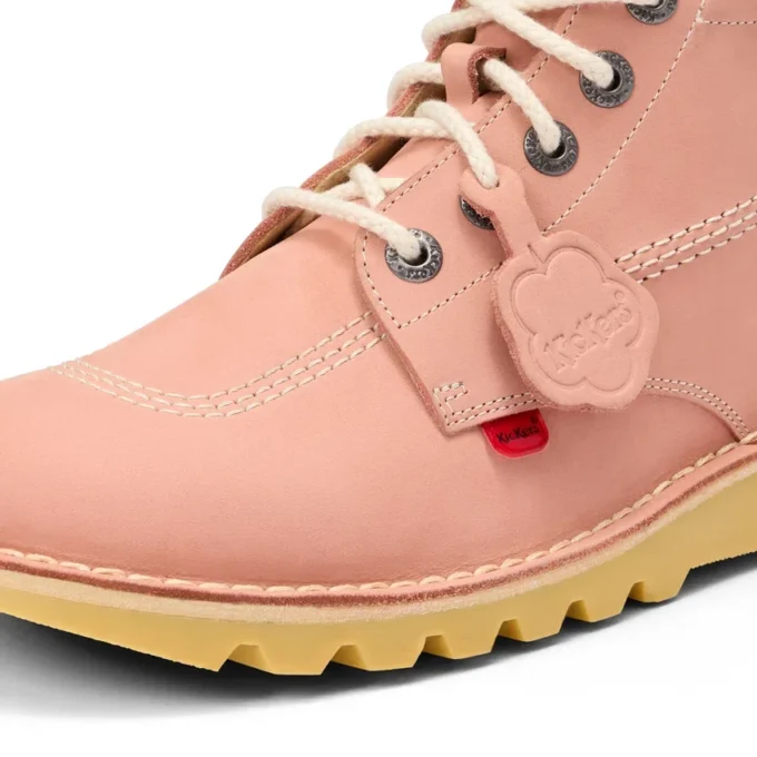 Kickers Kick Hi Unisex per adulti in nabuk rosa chiaro Kickers Kick Hi Unisex per adulti in nabuk rosa chiaro