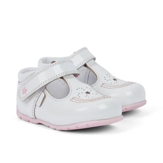 Kickers Kick T Galactic in vernice bianca/rosa Kickers Kick T Galactic in vernice bianca/rosa