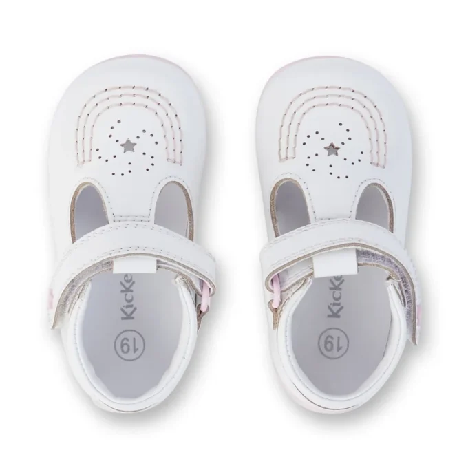 Kickers Kick T Galactic in vernice bianca/rosa Kickers Kick T Galactic in vernice bianca/rosa