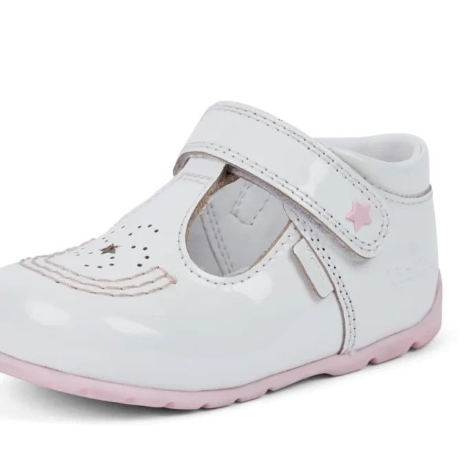 Kickers Kick T Galactic in vernice bianca/rosa Kickers Kick T Galactic in vernice bianca/rosa