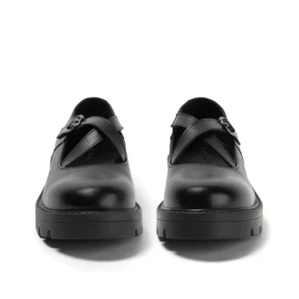 Kori MJ Cross da ragazza in pelle lucida, nero