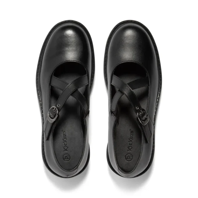 Kori MJ Cross da ragazza in pelle lucida, nero Kori MJ Cross da ragazza in pelle lucida, nero