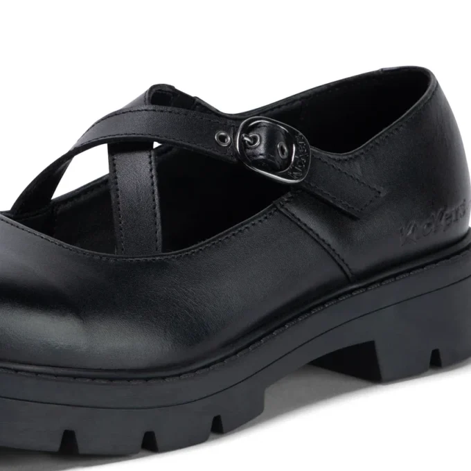 Kori MJ Cross da ragazza in pelle lucida, nero Kori MJ Cross da ragazza in pelle lucida, nero