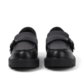 Kori Monk Strap in pelle nera da donna