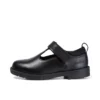 Lachly T Bar in pelle nera per bambine Lachly T Bar in pelle nera per bambine