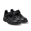 Lachly T Bar in pelle nera per bambine Lachly T Bar in pelle nera per bambine