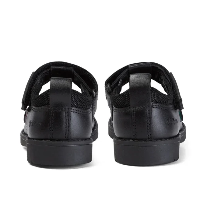 Lachly T Bar in pelle nera per bambine Lachly T Bar in pelle nera per bambine