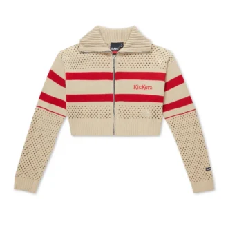 Maglia con zip da donna Kickers, bianco