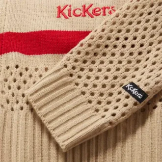 Maglia con zip da donna Kickers, bianco