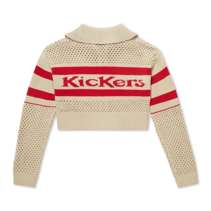 Maglia con zip da donna Kickers, bianco