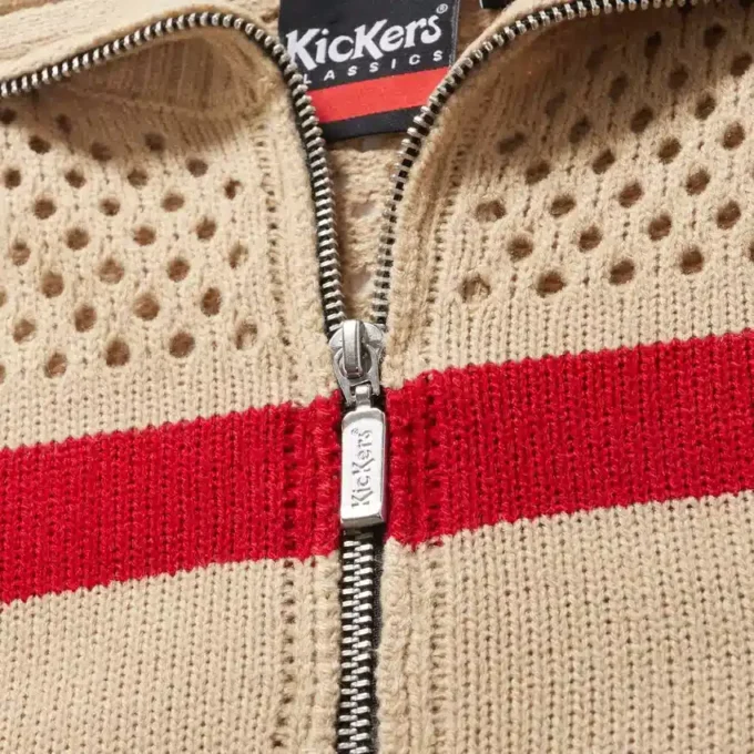 Maglia con zip da donna Kickers, bianco