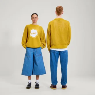 Maglia unisex per adulti Kickers Classic in maglia jacquard Giallo