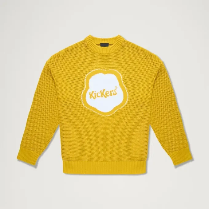 Maglia unisex per adulti Kickers Classic in maglia jacquard Giallo