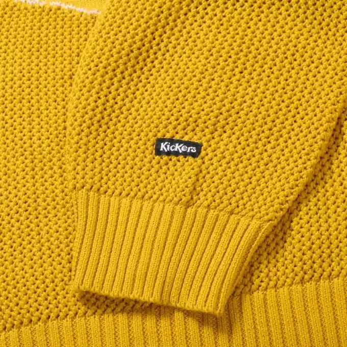 Maglia unisex per adulti Kickers Classic in maglia jacquard Giallo