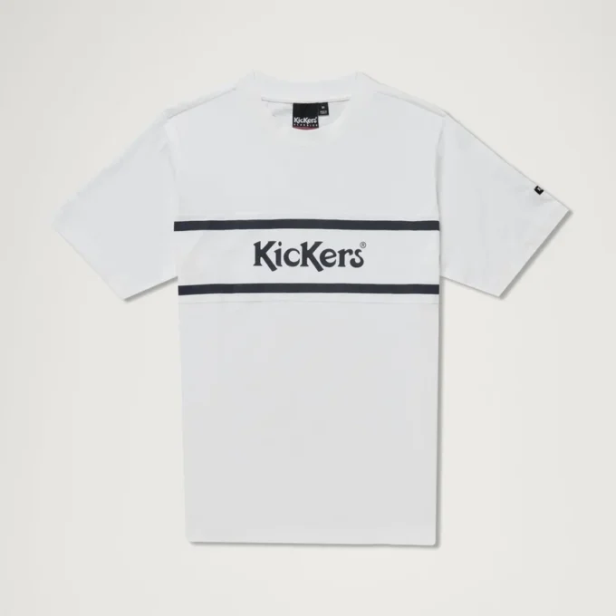 Maglietta classica a maniche corte Kickers da uomo, bianca Maglietta classica a maniche corte Kickers da uomo, bianca